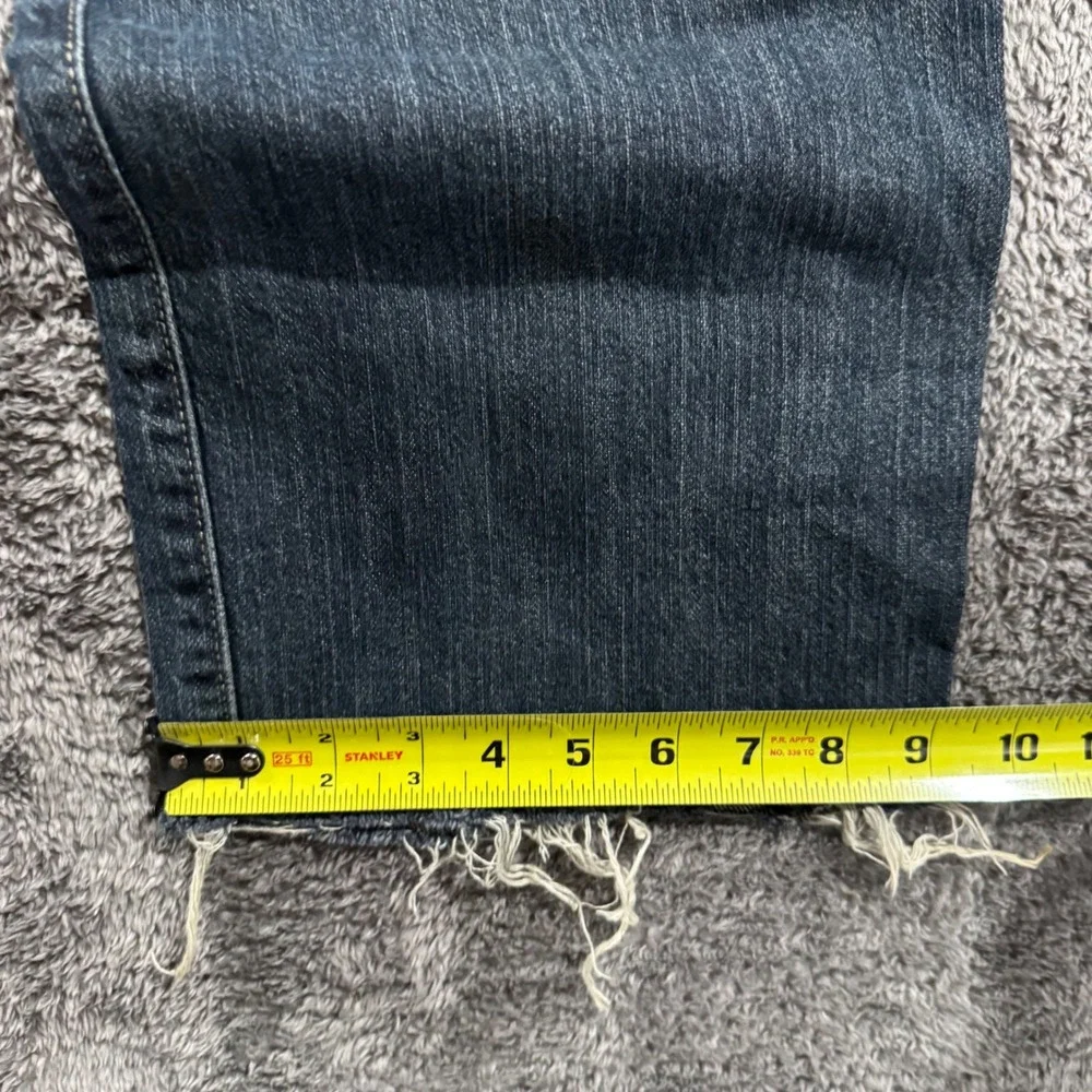 Lee Modern Series Mens Straight Fit Jeans Dark Wash Raw Hem 38x30 L342
